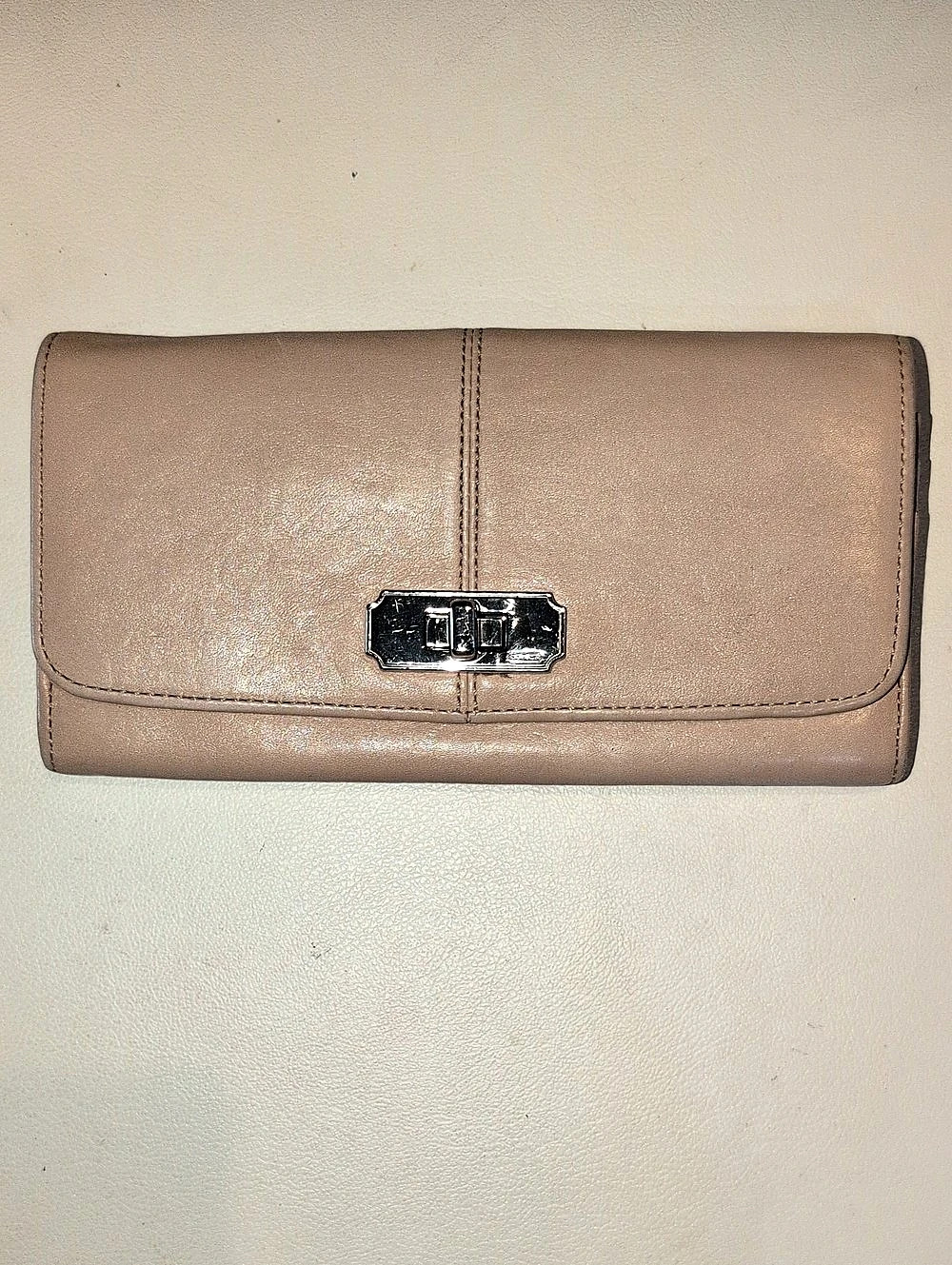 Coach Kristin Leather Slim Envelope Turn Lock Wallet